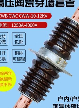 CWC-CWB-CWW-20KV-/1500A2500A3150A4000A陶瓷穿墙套管铜导体预埋