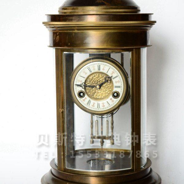 仿古做旧园亭钟表|素铜老式上弦仿古董钟|全铜机械台钟|立钟,家居饰品,座钟,淘宝优惠券,粉丝福利购,淘宝优惠卷