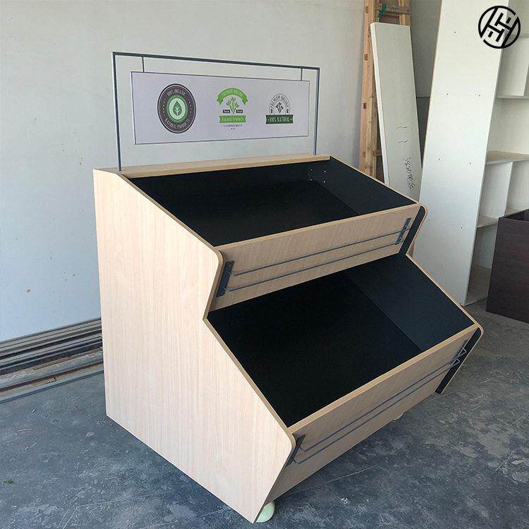 厚海工厂超市货架整店定制蔬菜双层货柜果蔬展示柜倾斜水果店货柜
