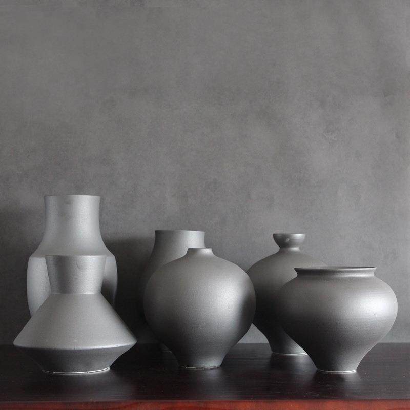 复古桌面陶瓷花瓶客厅玄关瓶子花盆装饰品插干花电视柜摆件