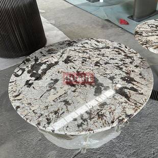 意式极简轻奢天然大理石餐桌台面茶几家用客厅酒店别墅饭台边几台