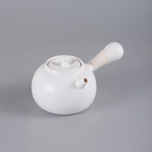 苏打釉茶壶侧把煮茶器泡茶白泥壶家用陶瓷烧水壶养生壶电陶炉茶壶