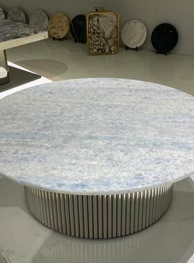 天然大理计石几圆茶形客厅用奢石极简056彩家晶石设师超晶石捷克