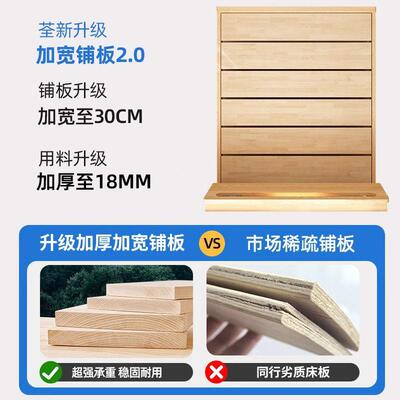 F人ls床板式床简约现代1.fdg-4353米双床家用卧.室1.8米储物12m单