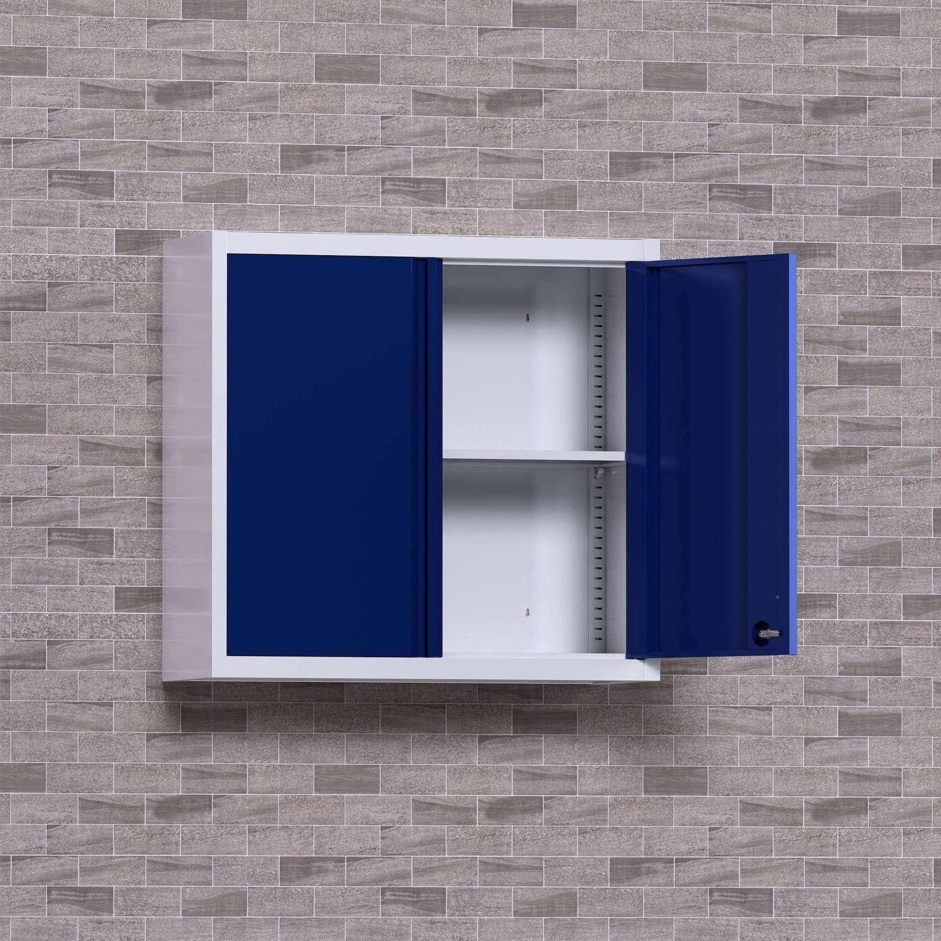 白双色钢吊柜文件具ZYWW-DKD资料工储藏收纳存放置物柜办公蓝柜防