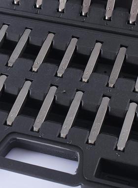 钢字码钢号码39PCS6mm吹钢塑套装喷砂钢字模数英字文母符号字印