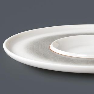 拼1个0YBI装台德密胺菜盘仿吃瓷餐盘商用草帽圆形盘盘餐厅饭店小