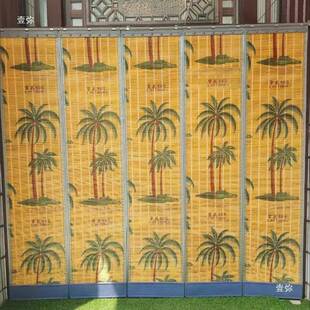 堂屋门磁吸帘防虫ALtlzn$*竹帘遮蝇门帘遮挡客厅竹门帘隔热分遮阳