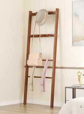 衣架落卧室落家用角衣帽架收纳实地服木不占空间简易转角QQY挂衣