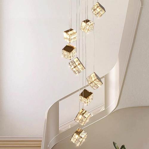 法挑式中古楼834梯间长吊美公式复古复式别墅客厅空lo灯f寓灯具