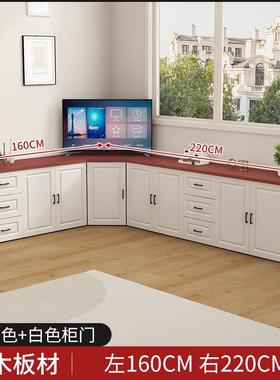 角实木转三角视柜客厅墙角柜卧室电角柜转储IXP物柜现代简约转角