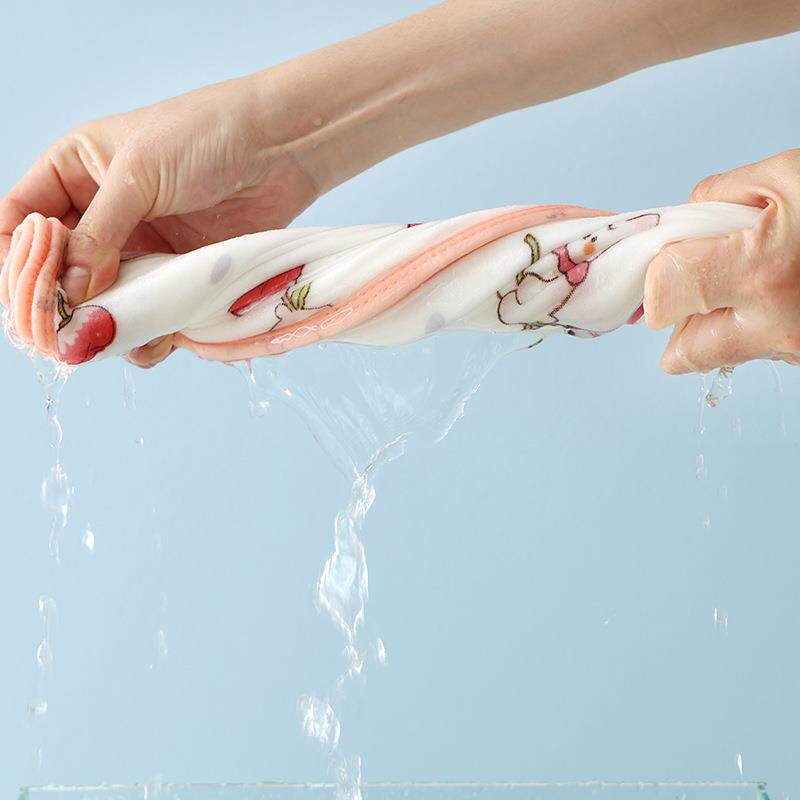 彩边纱布方巾童洗脸吸水脸小VVM毛巾新生儿儿宝洗宝巾小方巾