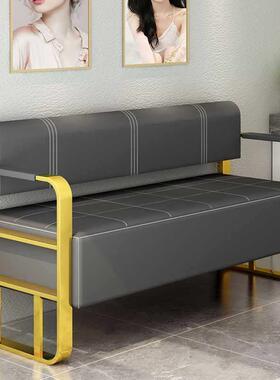 美发店休椅息区沙发发店沙发等SFC001候网红发椅廊客人长条理等待