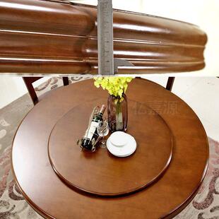 BWM实木餐桌1.米现代简约人圆饭8桌家用10吃饭形桌子中式酒店大圆