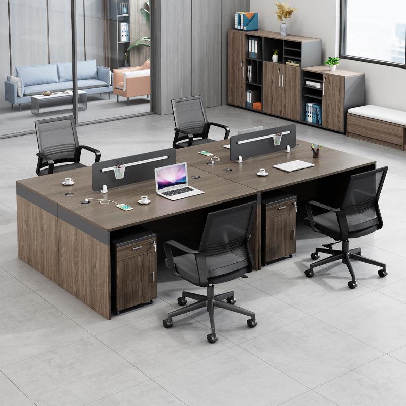 财务公桌员工桌办合椅组公司JVQ4人位6双简人约办公桌子办公室职