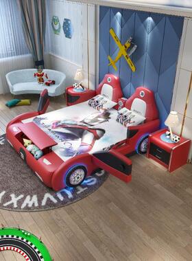 NRFQ084#儿汽车床男孩新款带储物1.5床米1单人造NRFQ084型床女孩.