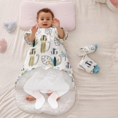 婴儿睡袋纯棉加EFO防厚冬款宝纱布可拆袖新生幼儿睡觉秋恒温宝踢