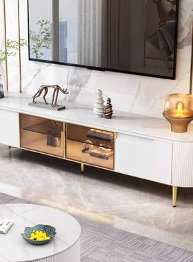 式轻奢岩板茶电视柜组合客厅家几ZJS用大小圆高低几桌子茶现代简