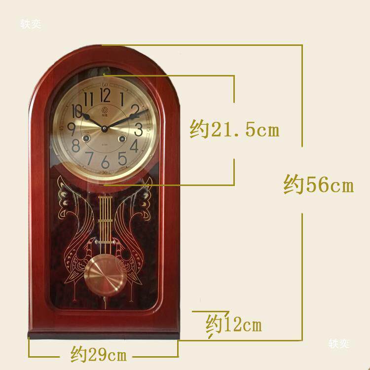 机复挂钟纯机机芯古械钟老式发条客厅LLI钟表摇摆械钟时钟垒德株