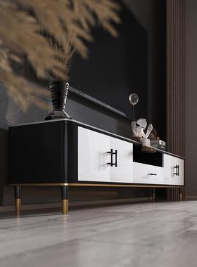 户现代简岩长板电视柜小约型客厅带TNE抽屉储物地柜轻奢方形影视