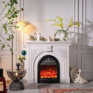 仿壁真壁炉架法炉装 宿别墅客厅美式 饰柜 982式 玄关复古雕花欧民式