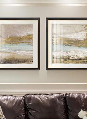 现代简景约美式客厅沙发背画玄关挂画卧室画头简美轻奢F755H6T6抽