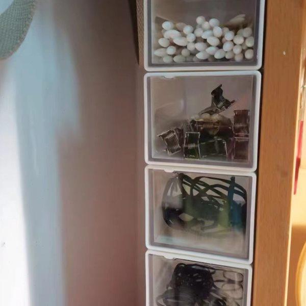 壁挂直角收纳盒左右抽拉防尘宿舍好物女生棉签盒透明整理小抽屉盒,收纳整理,壁式收纳盒,淘宝优惠券,粉丝福利购,淘宝优惠卷