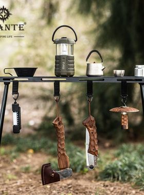 Swante户外可拆卸置物架长桌露营桌多层收纳架铝合金双层桌便携式