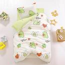 A类全棉40s幼儿园三件套婴童床品套件被套床单被芯褥子多件套