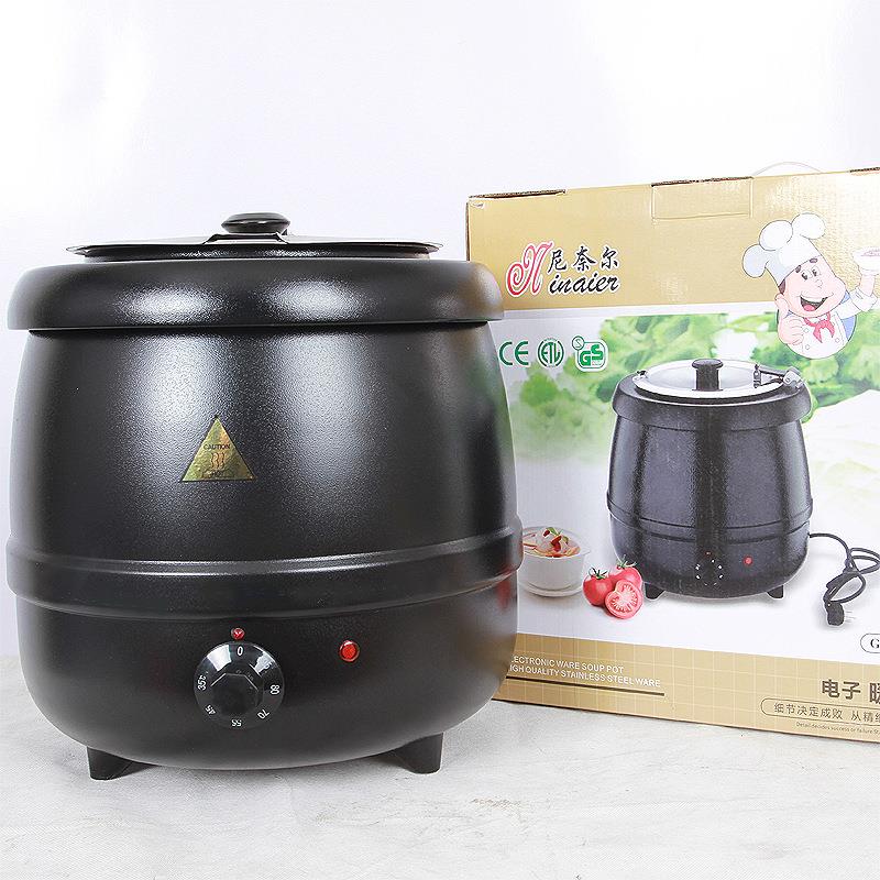 不粘10L黑烫煲保温汤炉汤粥炉电子暖汤煲自助餐炉蒸锅10L暖汤
