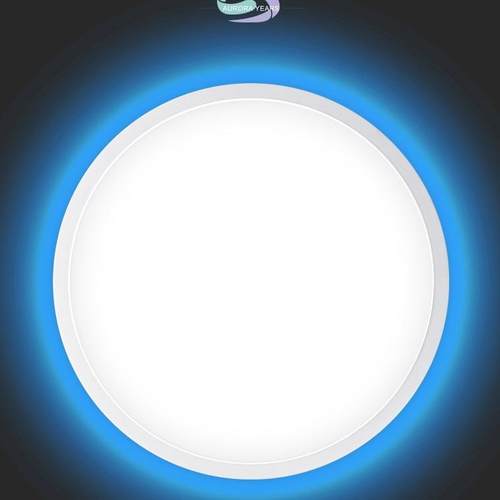 电商热卖超薄背光RGB吸顶灯遥控全彩led圆形卧室灯28cm24W