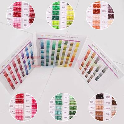 方钻DMC钻表447色2.5mm方钻色卡DMC447色钻石画专用钻卡