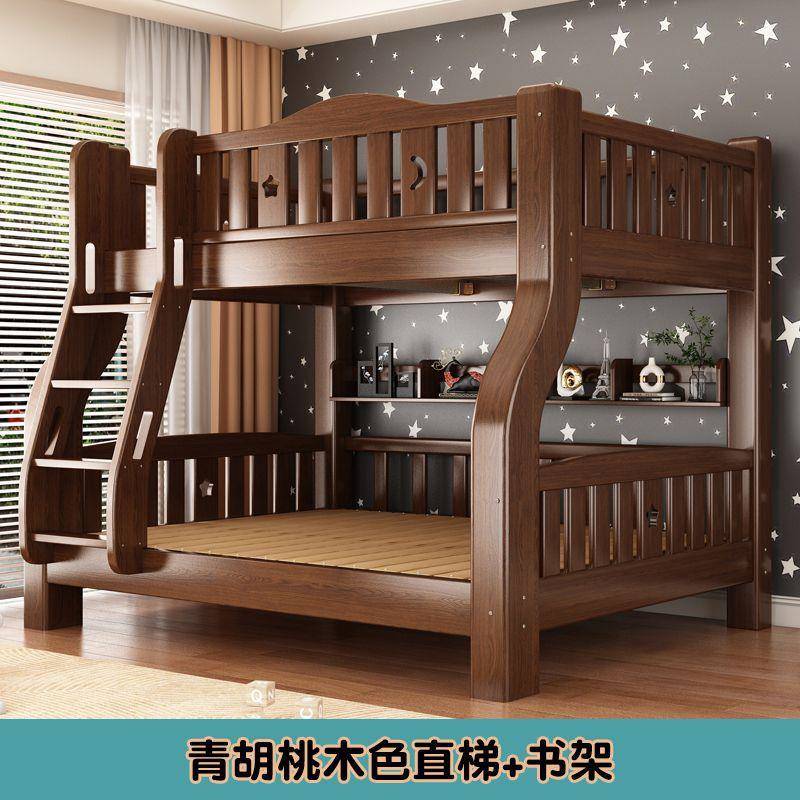 喜挚加粗实木子母床高低床双层床小户型两层床婴儿床儿童上下铺床