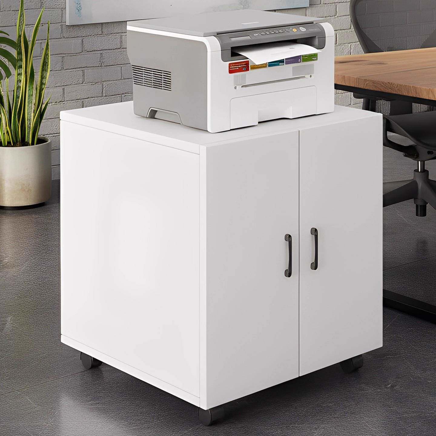 打印机柜子置物架A3复印机放置柜移动矮柜大型打印机底座文件柜子