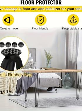 TSH黑色金属桌脚铁芝金属桌腿金属U型桌脚易拆卸铁艺实心桌腿