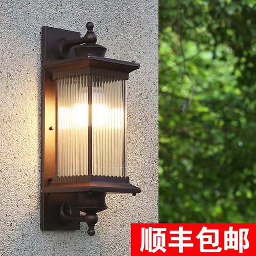 太阳能户外壁灯防水现代简约别墅过道楼梯室外创意墙壁灯具led