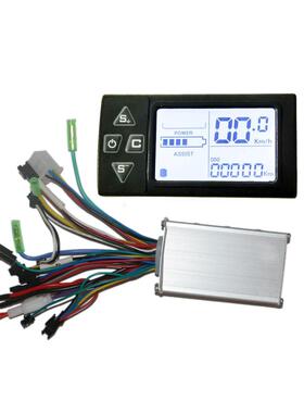 新品电动滑板24V36V48V350W15AXT60无刷电机控制器+锂电仪表S861
