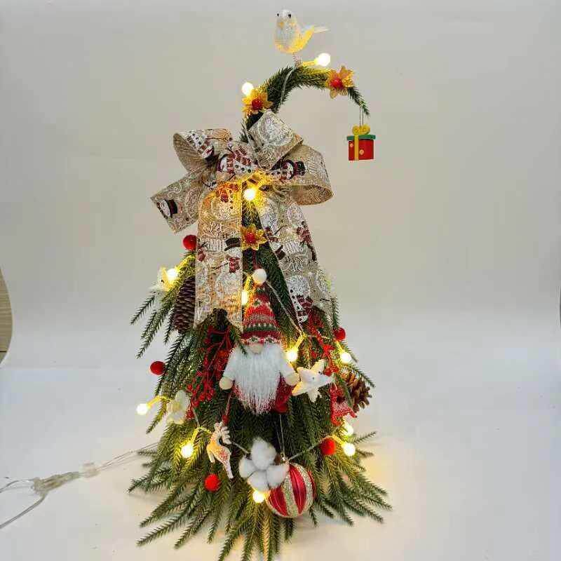 圣诞节装饰歪脖子pe迷你圣诞树套餐2024新款圣诞小型桌面摆件