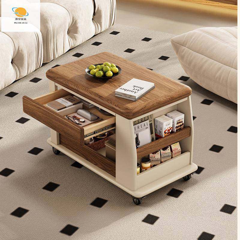 中古风新款实木折叠桌茶几卧室可移动小户型多功能小推车沙发边几,机械设备,其他机械设备,淘宝优惠券,粉丝福利购,淘宝优惠卷