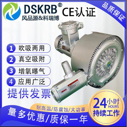 双段高压防爆鼓风机漩涡式气泵工业排烟除尘漩涡风机旋涡气泵