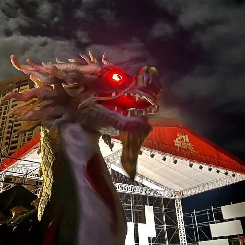 商业演出大型国潮巡游艺术装置仿生机械盛世瑞兽麒麟文旅项目租
