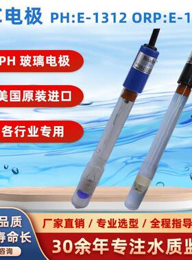BJC工业用酸碱度PH电极E-1312HOTEC合泰PH101配套用PH探头E-1313