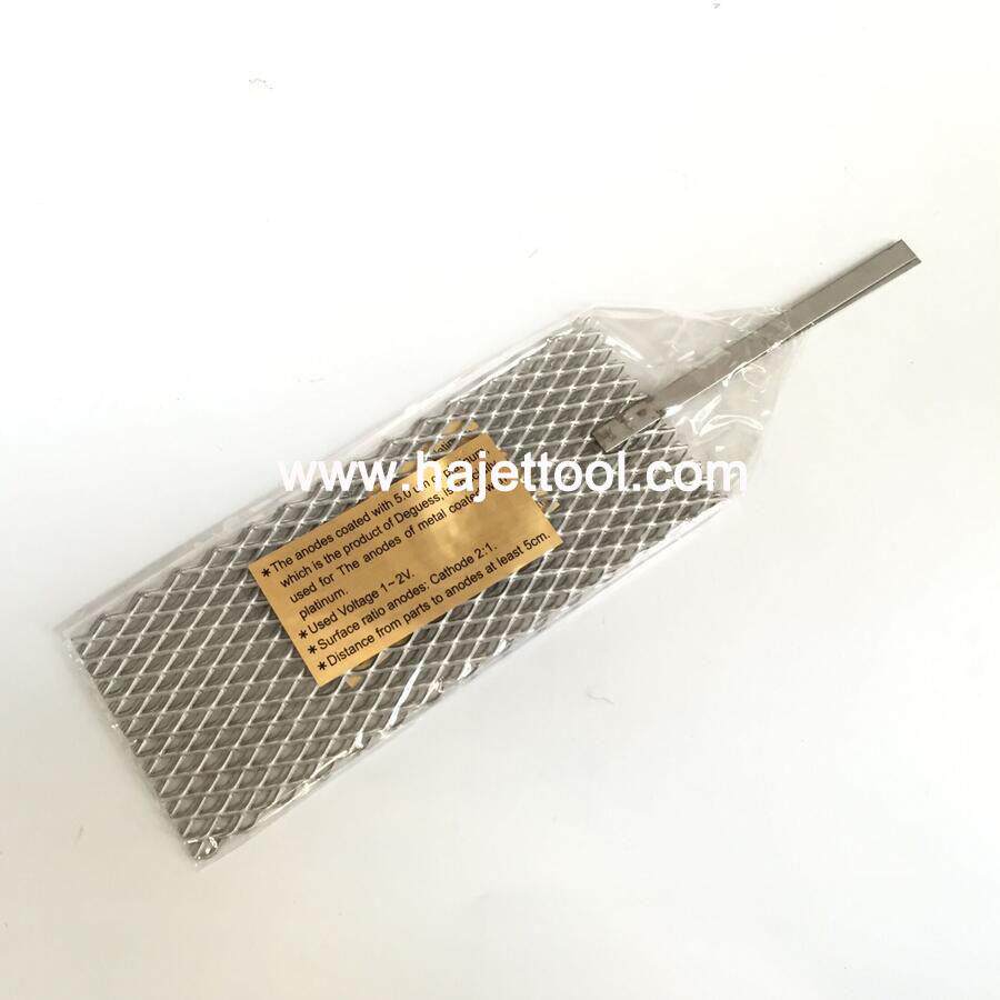 有柄钛网白金钛网电镀网电镀白金镀铑镀首饰工具6x15cm