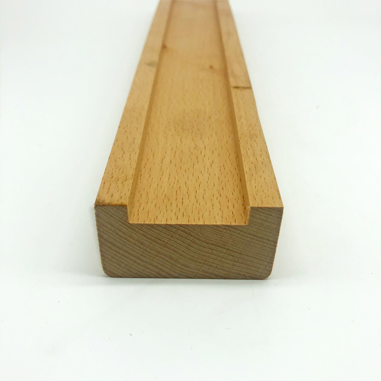 批发榉木方形扶手工程护栏开槽木扶手铁艺不锈钢木楼梯商场栏杆