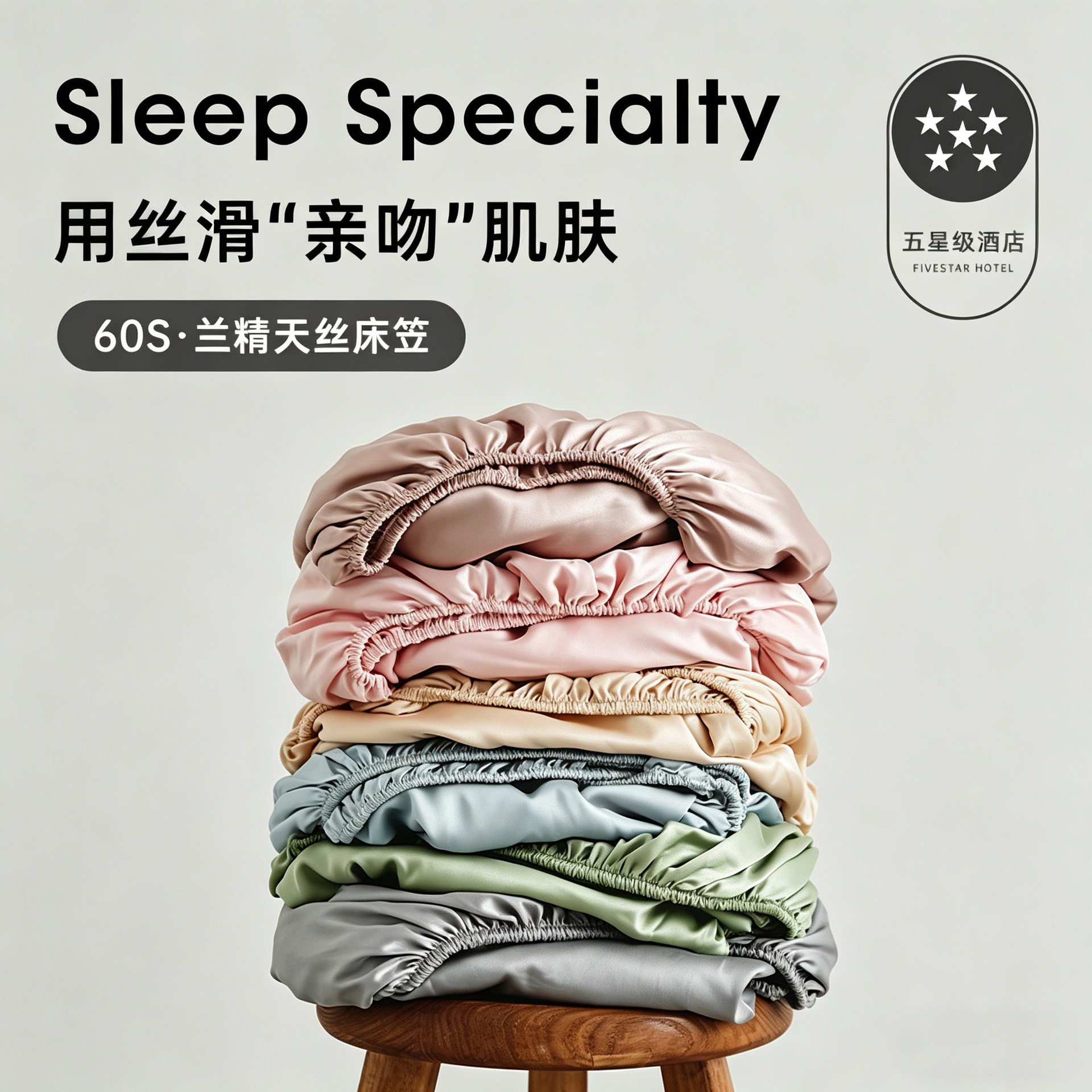 外贸出口丨兰精天丝床笠夏季轻奢凉感裸睡床罩席梦思床垫保护套