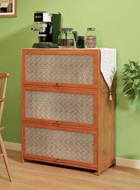 A10L餐边柜子厨房储物茶水置物边柜实木酒柜客厅靠墙橱柜电视柜旁