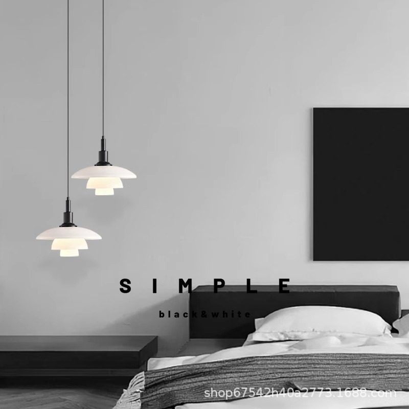 极简卧室床头黄铜PH吊灯 简约新款设计师艺术玄关吧台主卧吊线灯