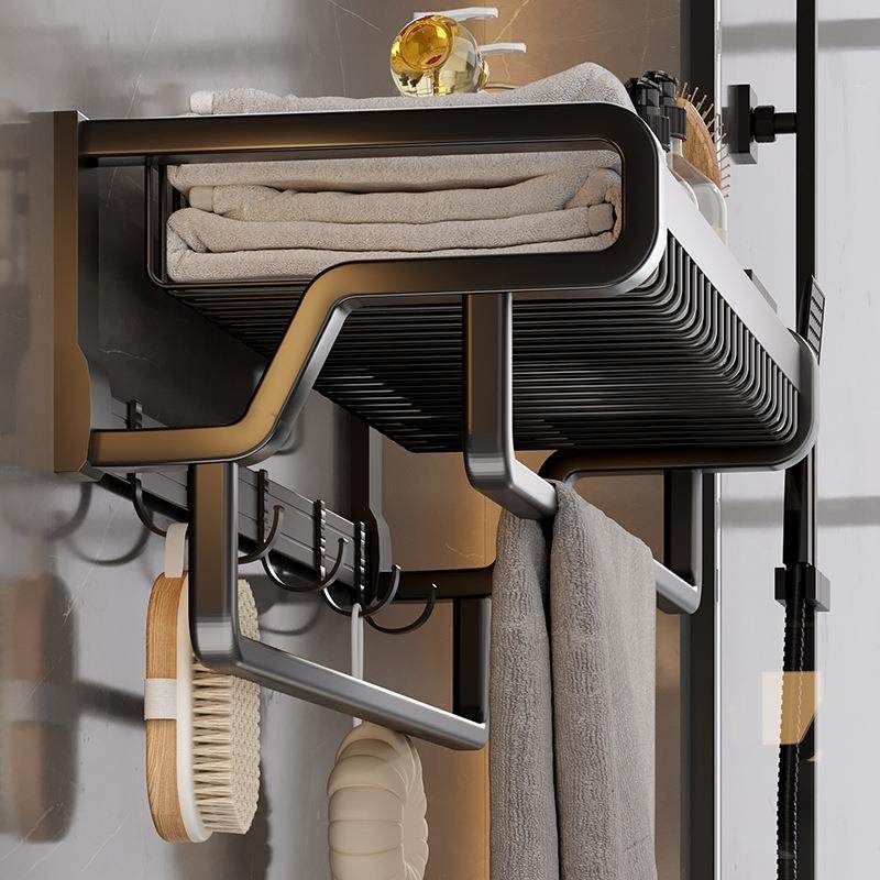 免打孔毛巾架卫生间太空铝网篮浴巾架厕所浴室黑色毛巾杆浴室挂架,农用物资,其他肥料,淘宝优惠券,粉丝福利购,淘宝优惠卷