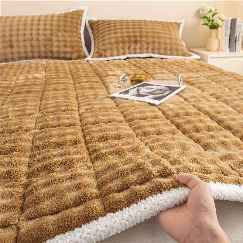 A类兔兔泡泡绒床褥床护垫加厚加密保暖夹棉学生软床垫铺盖褥子垫