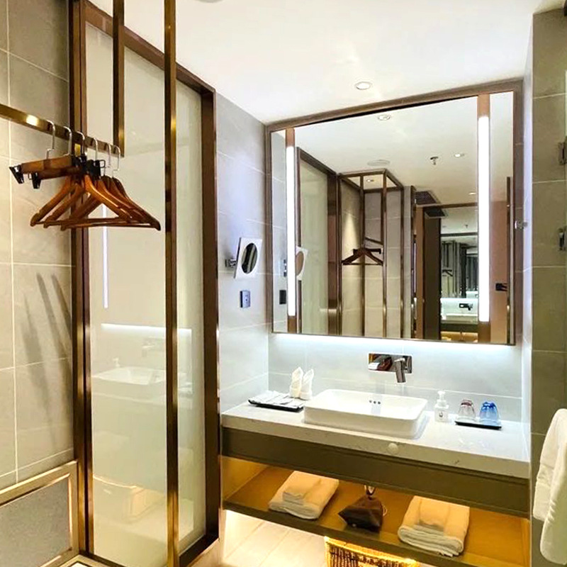 丽枫款酒店led发光智能镜铝合金边框挂墙浴室镜民宿卫生间镜子